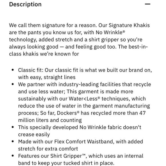 Dockers Black Signature Khakis Classic Fit Sz 38X34 - Picture 12 of 13